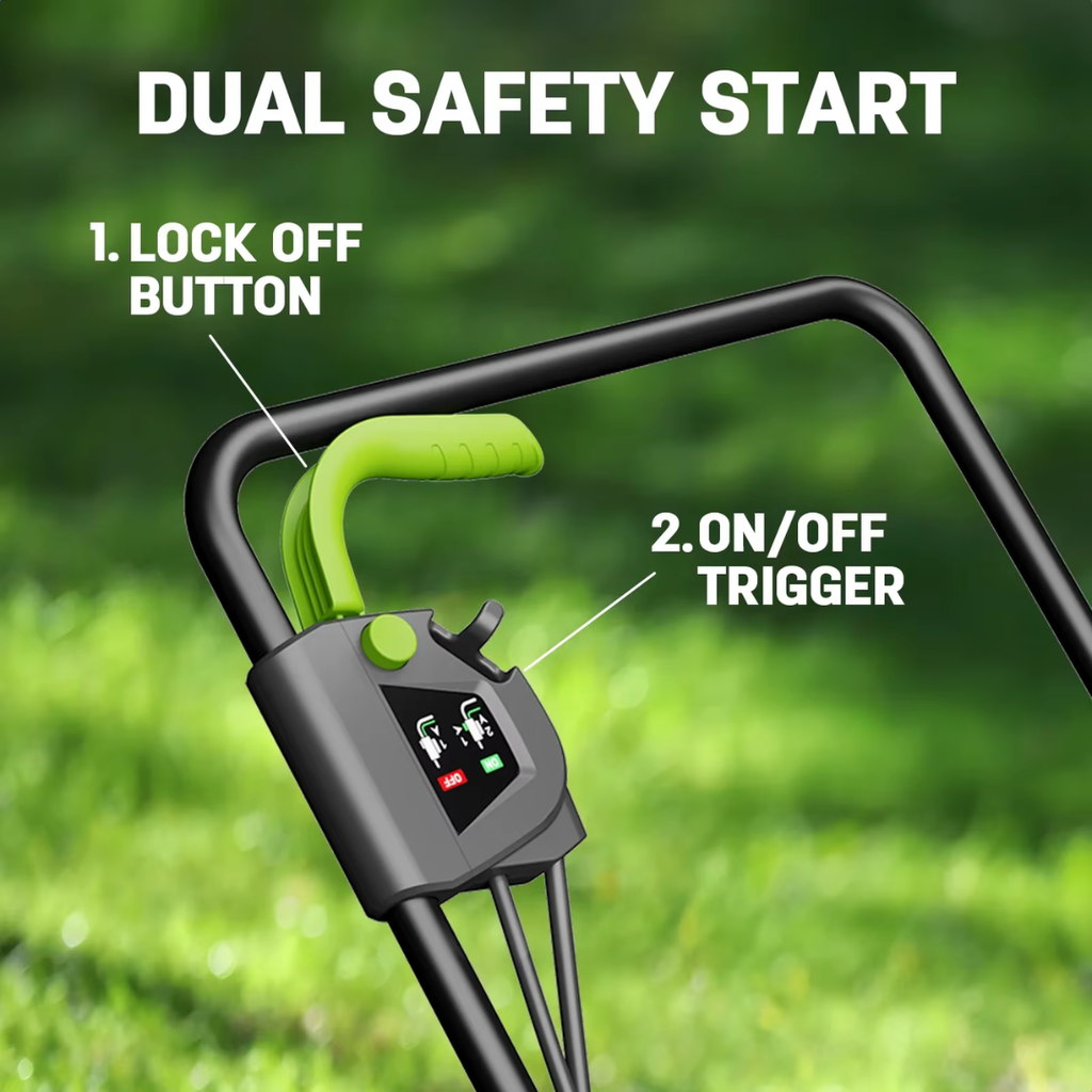 DL 13 Inch Corded Electric Lawn Mower 11 Amp with 5 Position Height Adjustment 8 Gallon Grass Bag for Small Yard