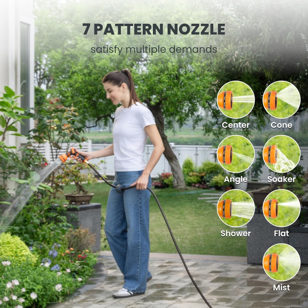 DL Retractable Garden Hose Reel, 1/2" x 130 FT, Wall Mount, Automatic Rewind