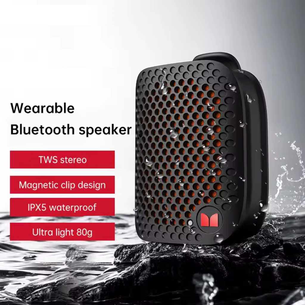 M3 Magnetic Clip-On Mini BT V5.4 Portable Outdoor Wireless Bluetooth Speakers with Bass