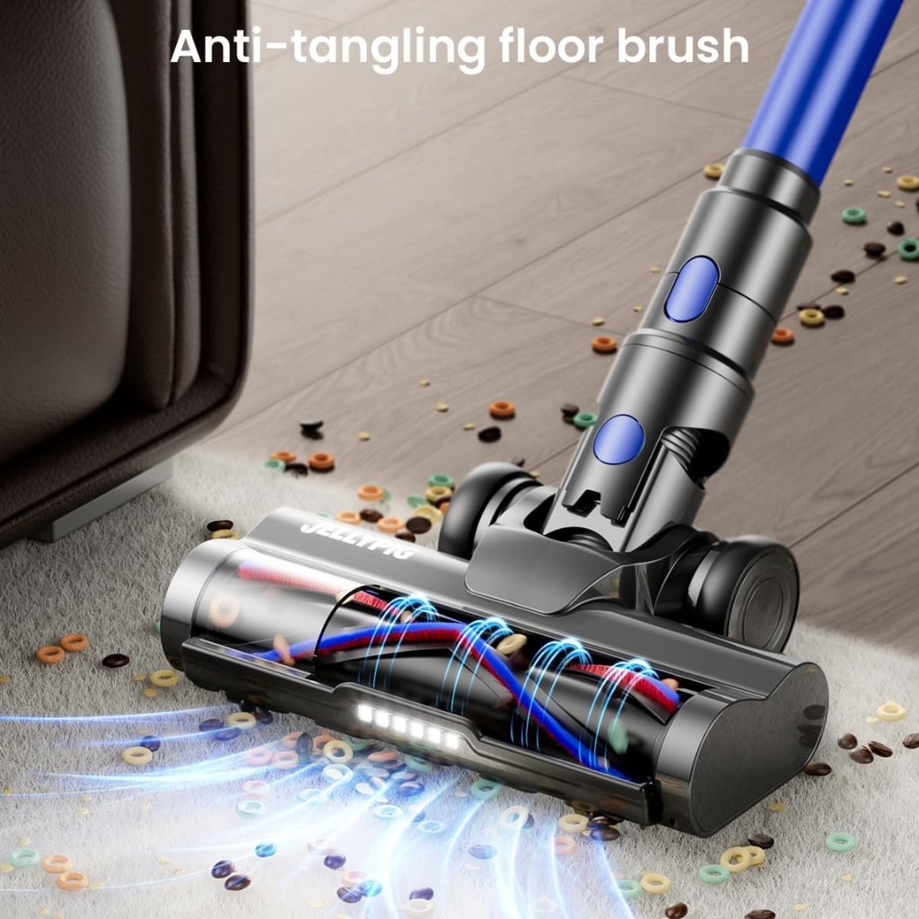 Cordless Stick Vacuum Cleaner, Upgraded 650W 55KPa Powerful Suction, 70-Min Runtime, Self-Standing Vacuum with Touchscreen, Anti-Tangle Wireless Vacuum Cleaner for Home, Pet Hair, Carpets & Hard Floors